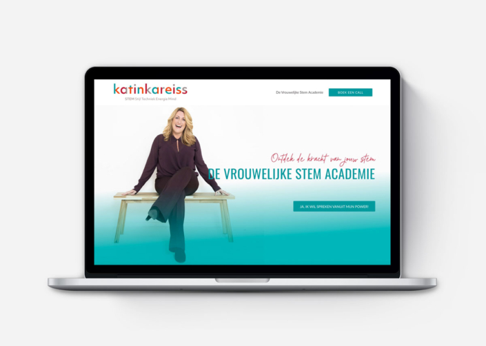 Webdesign voor De Stem Academie van Katinka Reiss